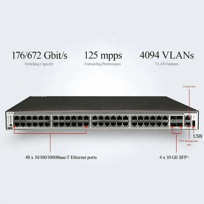 پورت های 48*10/100/1000BASE-T Ethernet و پورت های 4*10GE SFP PoE Switch با عملکرد LACP