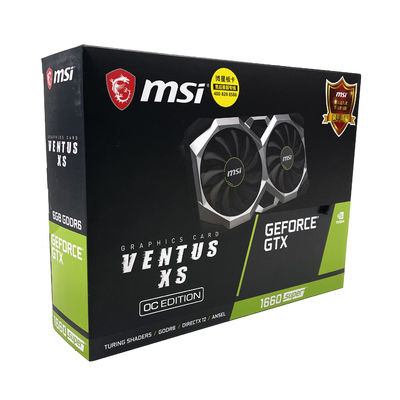 تراشه AMD MSI 1660 کارت سوپر GPU 6GB کارت های گرافیکی ویدیویی 192 بیت