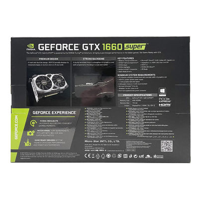 تراشه AMD MSI 1660 کارت سوپر GPU 6GB کارت های گرافیکی ویدیویی 192 بیت