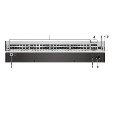 176Gbps/432Gbps POE Network Switch S5735-L48P4X-A1 با مسیریابی IP
